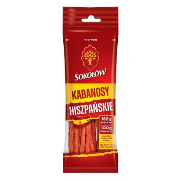 SOKOŁÓW KABANOSY HISZPAŃSKIE 100G