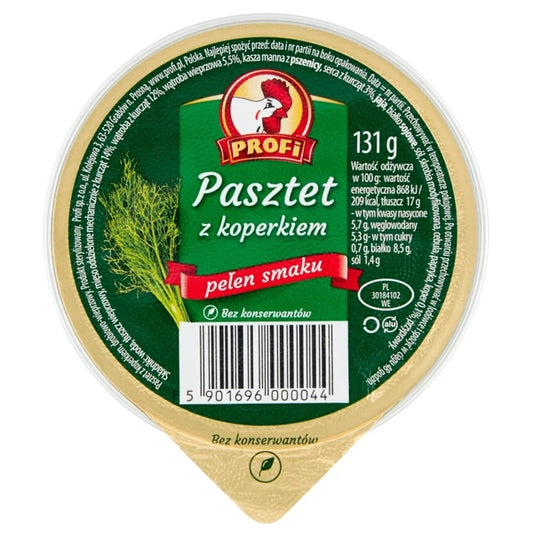 PROFI PASZTET Z DROBIEM I KOPERKIEM 131G