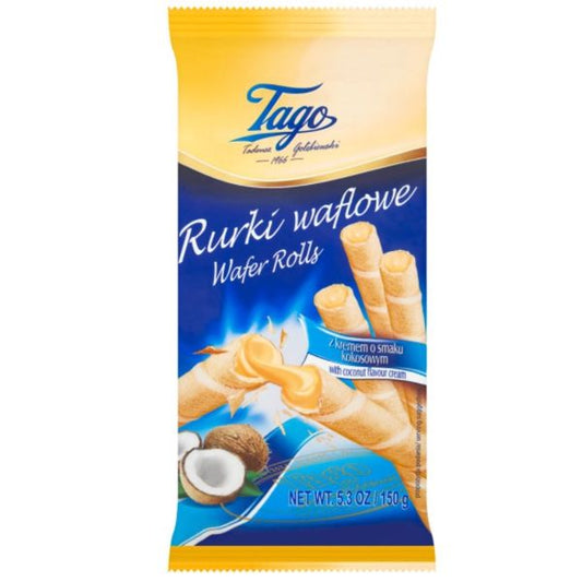 TAGO RURKA WAF.Z KREMEM KOKOSOWYM 150G