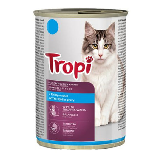 TROPI KARMA DLA KOTA Z RYBĄ W SOSIE PUSZKA 415G