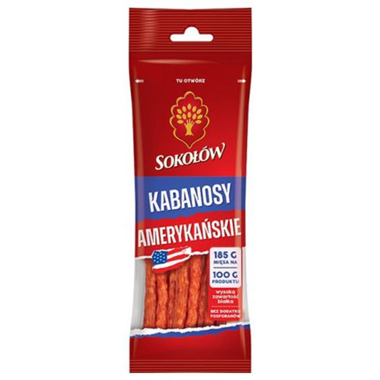 SOKOŁÓW KABANOSY AMERYKAŃSKIE 100G