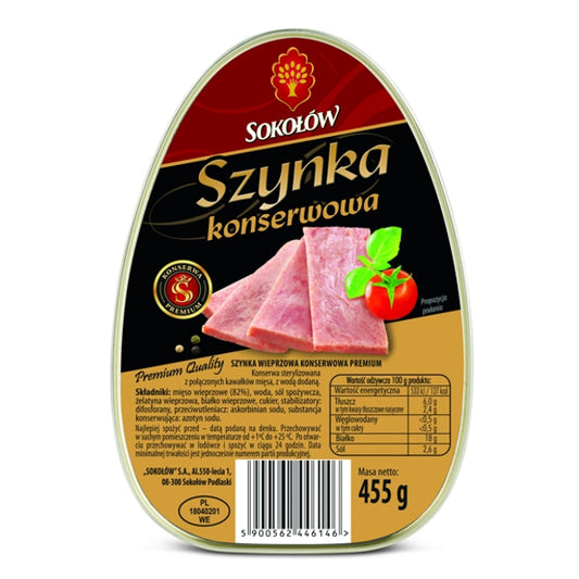 SOKOŁÓW SZYNKA KONSERWOWA 1LBS 455G