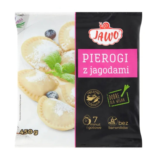 JAWO PIEROGI DOMOWE Z JAGODAMI 450G