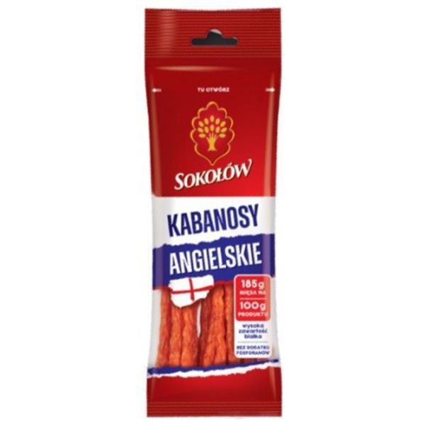 SOKOŁÓW KABANOSY ANGIELSKIE 100G