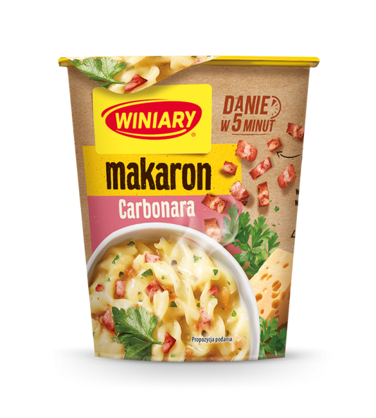 WINIARY DANIE W 5 MINUT 50G MAKARON CARBONARA Z BOCZKIEM I SMIETANKA