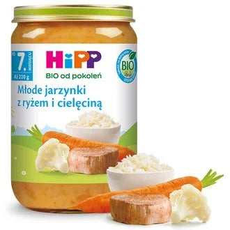 HIPP DANIE 220G MLODE JARZYNKI Z CIELECINA EKO