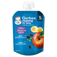 GERBER MUS TUBKA JABŁKO/JAGODA/BANAN [80G*16]