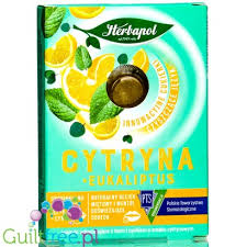 HERBAPOL CUKIERKI CZYSZCZĄCE JĘZYK CYTRYNA+EUKALIPTUS [20G*8*16]