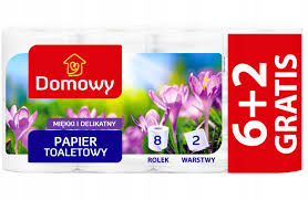 DOMOWY PAPIER TOALETOWY 2-WARSTWOWY 6+2 GR. A8