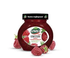 ŁOWICZ KONFITURA MALINA CZERWONA PORZECZKA 240G
