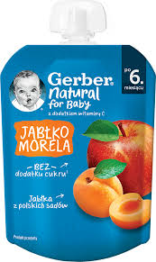 GERBER DESER MUS JABŁKO/MORELA TUBKA [80G*16]