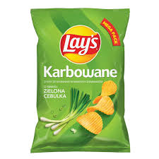 FRITO-LAY CHRUPKI LAYS KARBOWANE ZIELONA CEBULKA [190G*16]