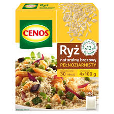 CENOS RYŻ NATURALNY BRĄZOWY [4*100G*12]