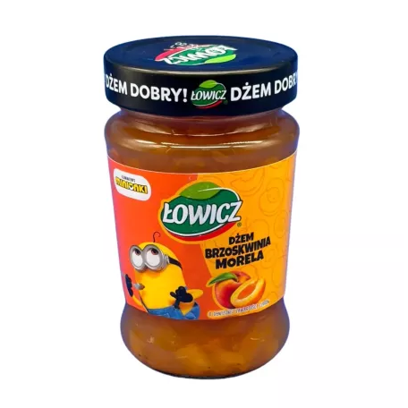 ŁOWICZ DZEM 260G MINIONKI BRZOSKWINIA MORELA