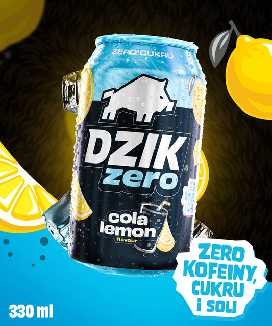WK DZIK NAPOJ GAZOWANY 330ML PUSZKA COLA LEMON ZERO KOFEINY