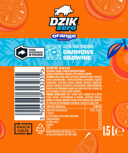 WK DZIK NAPOJ 1,5L PET GAZ ZERO ORANGE