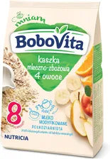 BOBOVITA KASZKA 230G MLECZNO-ZBOZOWA 4 OWOCE (8MC)*9