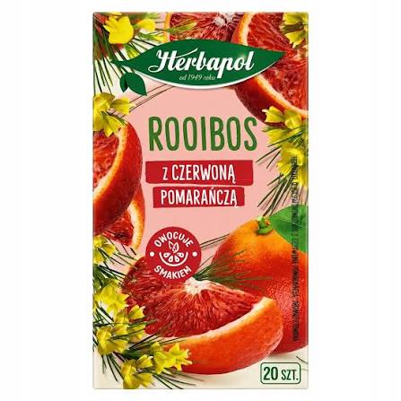 HERBAPOL HERBATA ZIOLOWA 20X1,5G ROOIBOS Z CZERWONA POMARANCZA