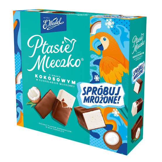WEDEL PTASIE MLECZKO 340G KOKOS W MLECZNEJ CZEKOLADZIE