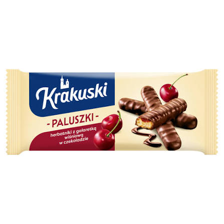 BAHLSEN KRAKUSKI CIASTKA 144G PALUSZKI Z GALARETKA WISNIOWA