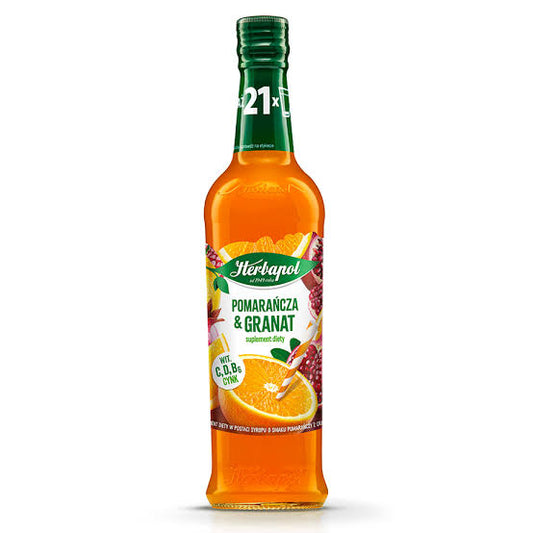 HERBAPOL SYROP 420ML POMARANCZA Z GRANATEM