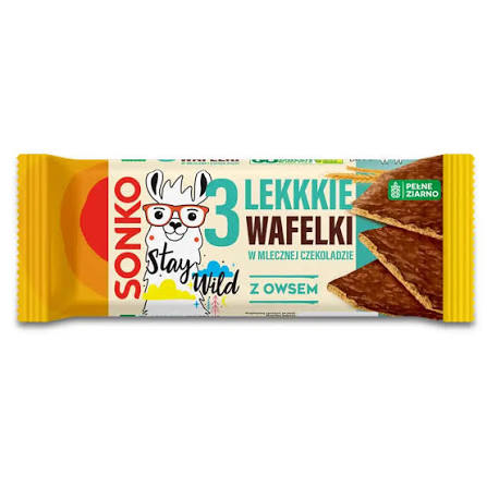 SONKO WAFELKI 36G LEKKKIE Z OWSEM W CZEKOLADZIE MLECZNEJ