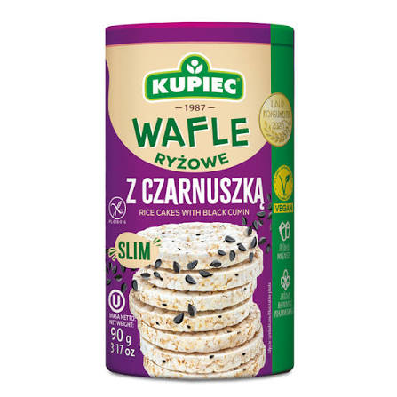 KUPIEC WAFLE RYZOWE 90G Z CZARNUSZKA