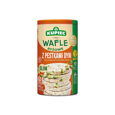 KUPIEC WAFLE RYZOWE 90G Z ZIARNAMI DYNI