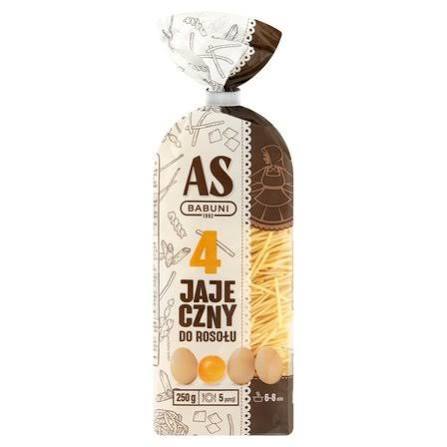AS BABUNI MAKARON 250G 4-JAJECZNY KRAJANKA DO ROSOLU