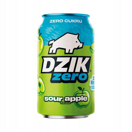 WK DZIK NAPOJ GAZOWANY 330ML PUSZKA KWASNE JABLKO ZERO KOFEINY ZERO KALORII