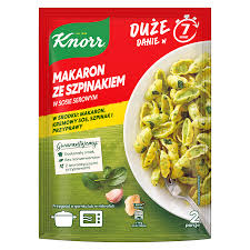 KNORR DANIE PASTA MAKARON ZE SZPINAKIEM W SOS SER 160G TOREBKA