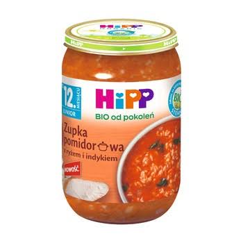 HIPP ZUPKA 250G BIO POMIDOROWA Z RYZEM I INDYKIEM 12M