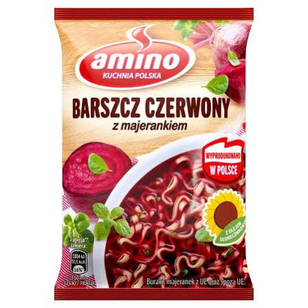 AMINO ZUPA INSTANT 66G NUDLE BARSZCZ CZERWONY