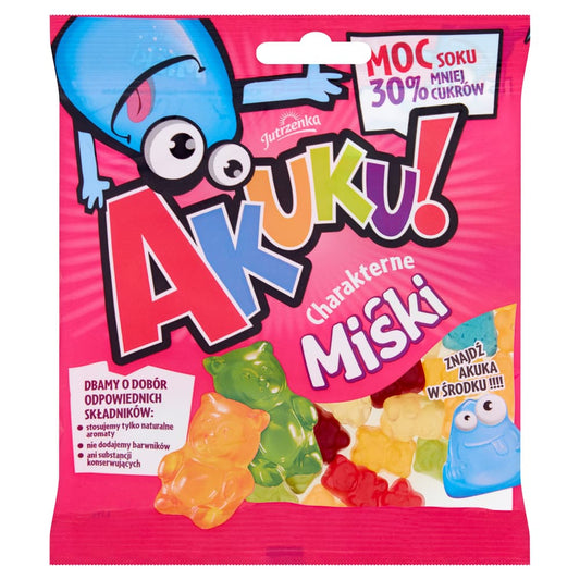JUTRZENKA ŻELKI AKUKU CHARAKTERNE MIŚKI 90G