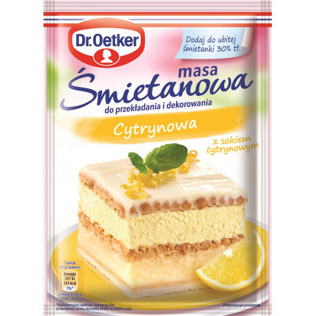 MASA SMIETANKOWYM CYTRYNOWA DR.OETKER +70g