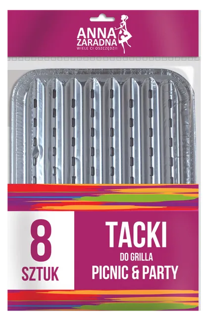 A.ZARADNA TACKI ALUMINIOWE DO GRILLA 8SZT GRILL
