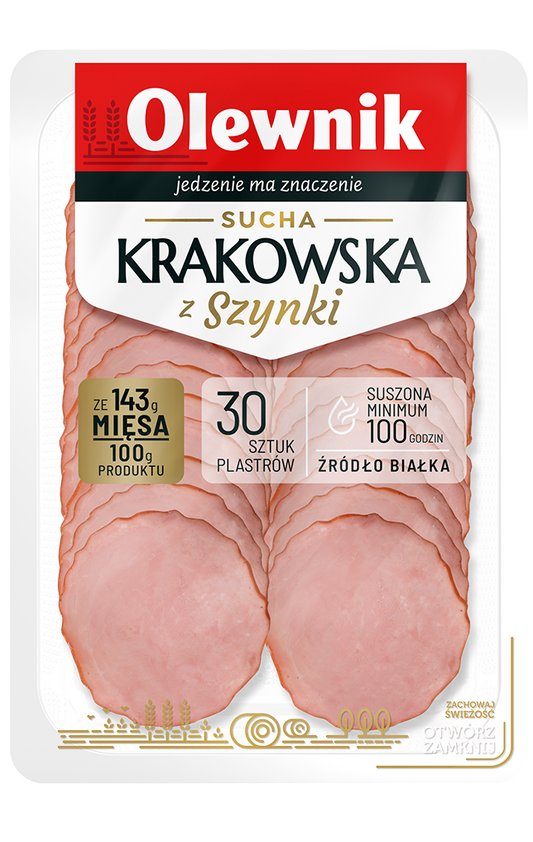 KRAKOWSKA KIEŁBASA SUCHA PIECZ. OLE 90G