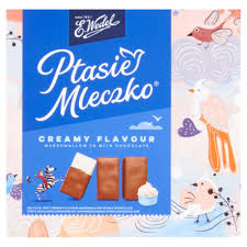 WEDEL PTASIE MLECZKO 340G SMIETANKOWE W CZEKOLADZIE MLECZNEJ