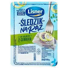 LISNER ŚLEDZIK NA RAZ Z CEBULĄ [100G*12]