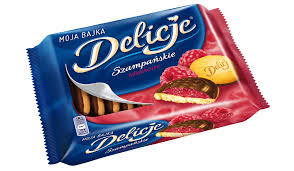 DELICJE CIASTKA 294G MALINOWE Z GALARETKA