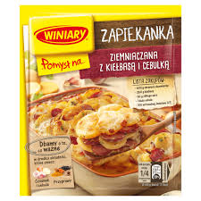 WINIARY POMYSŁ NA ZAPIEKANKĘ ZIEMNIACZANĄ Z KIEŁBASĄ I CEBULKĄ 41G