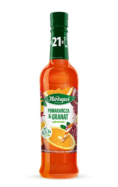 HERBAPOL SYROP 420ML POMARANCZA Z GRANATEM