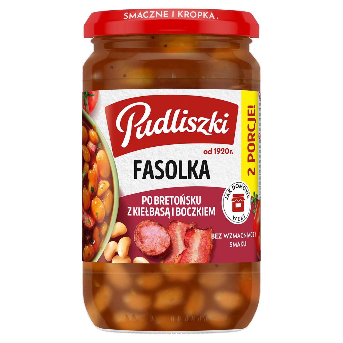 PUDLISZKI DANIE 610G FASOLKA PO BRETONSKU Z KIELBASA I BOCZKIEM