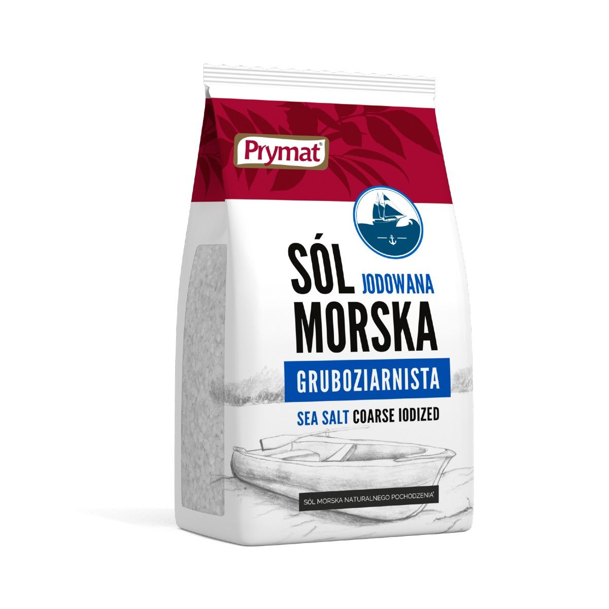 Sól morska jodowana gruboziarnista Prymat 900g