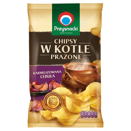 INTERSNACK PRZYSNACKI CHIPSY 125G W KOTLE PRAZONE KARMELIZOWANA CEBULA