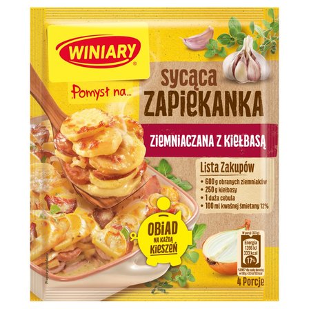 WINIARY POMYSŁ NA ZAPIEKANKĘ ZIEMNIACZANĄ Z KIEŁBASĄ I CEBULKĄ 41G