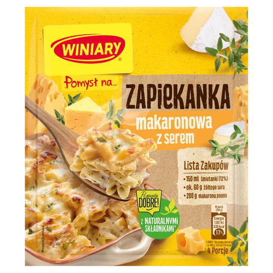 WINIARY POMYSŁ NA ZAPIEKANKĘ MAKARONOWĄ Z SEREM 47G